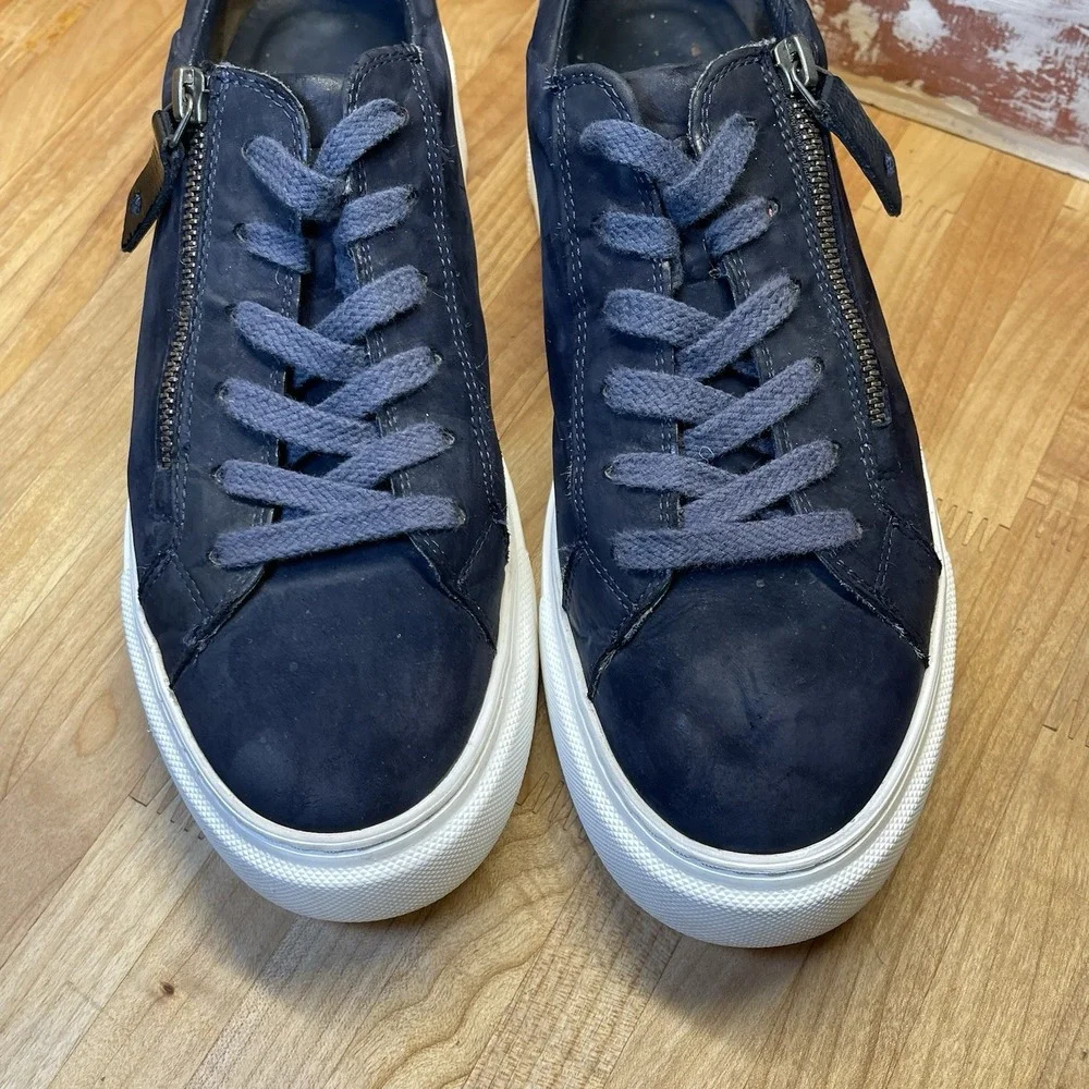 Paul Green Hadley Mens Platform Sneakers Size 9 US 6.5 UK  Shoes Suede Navy Blue